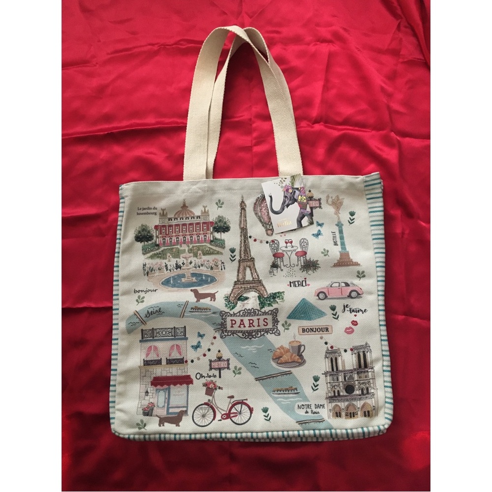 Paris Theme Carry All Tote Bag